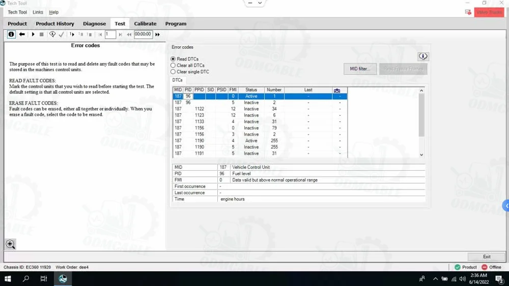 VOCOM 2 88894000 Усовершенствованный диагностический инструмент экскаватора для грузовиков Mack и тяжелых грузовых автомобилей