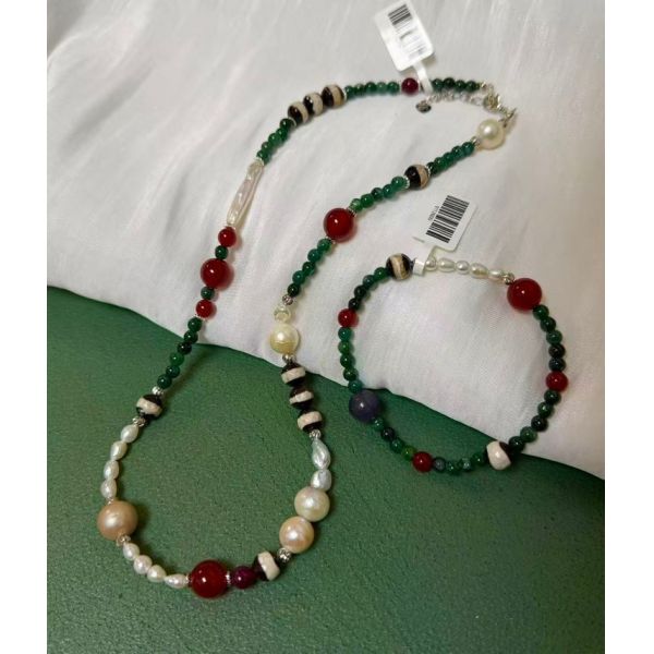 High quality good price Bohemian Colorful Pearl Necklace Decorative Pearl Necklaces Pearl Jade Necklace