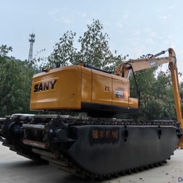 Conversion de buggy amphibie flottant pour excavatrice sur ponton Sany SY135