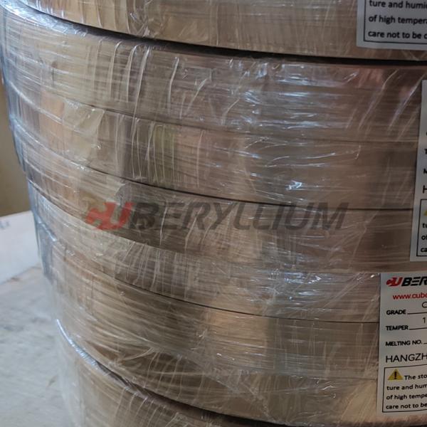 Thermal Conductivity CuBe2 Beryllium Copper Strips For Spline Shafts / Pump Parts