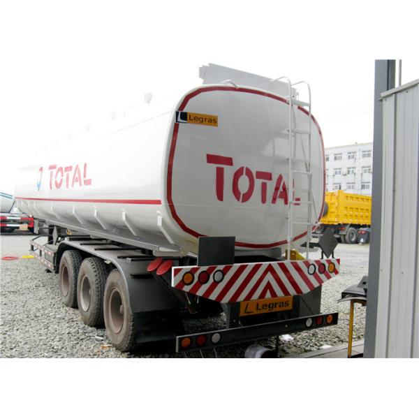 Heavy Duty 3 Axle 45000L Oil Tanker Semi Trailer 4 Compartments 45M3 For Transporting Oil