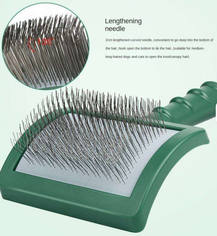 Pet Grooming Brush Stainless Steel Plastic Long Needle Dog Brush