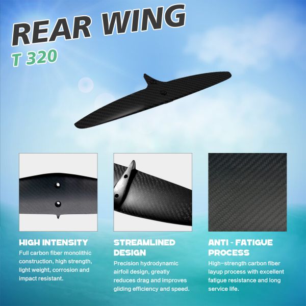 SURF SKINNY 320/48 Carbon Rear Hydrofoil Wing Fit Axis Front wing Stab Stabilizer Surfing Accessories
