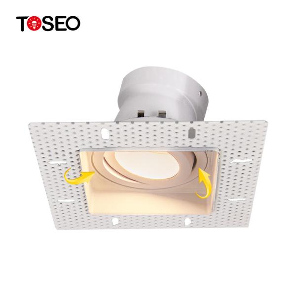 GU5.3 125mm Anti Glare Spotlights Adjustable Trimless Square Recessed Lighting