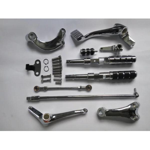 Black And Chrome Motorcycle Forward Control , Universal Sportster Forward Controls