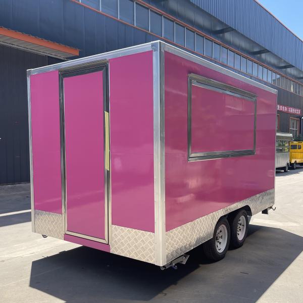 Multifunctional Mobile Square Style Fast Food Snack Trailer for Meat Processing Plants