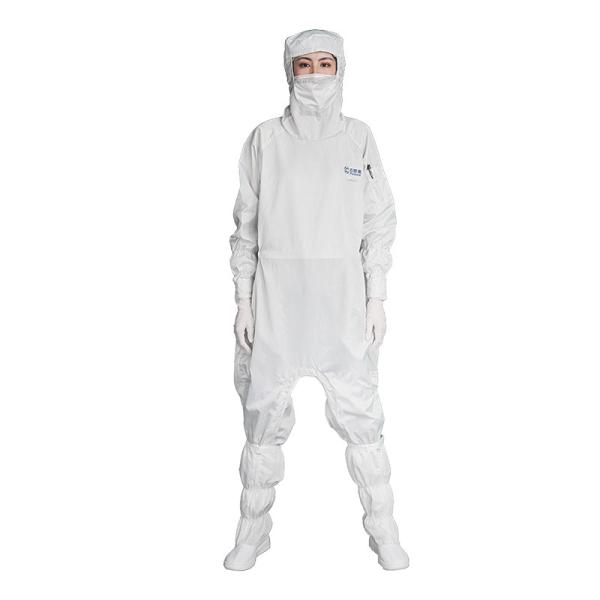 o laboratório do esd reveste o trabalho antiestático da sala de limpeza veste a vestidura branca do quarto desinfetado da roupa do vestuário do ESD