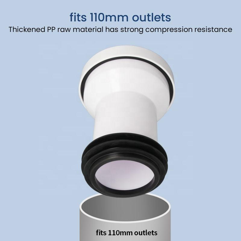 Modern WC Disc Connector For Vertical Bathroom Waste Pipe Fittings, Suitable For Bathroom PP, With Rubber Gasket, Suitable For 4-Inch Outlet