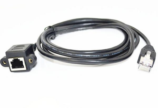High speed Cat5e RJ45 male to female mount pannel indoor UTP extension Network Cable
