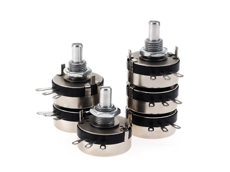 WTH118-2W 100k Dual Gang Potentiometer с переключателем углеродного линейного переменного вращения