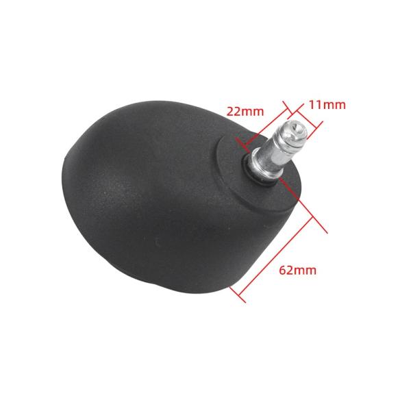 Black Office Chair Caster With Nylon  2 Inches Boss Chair Wheel Replacement