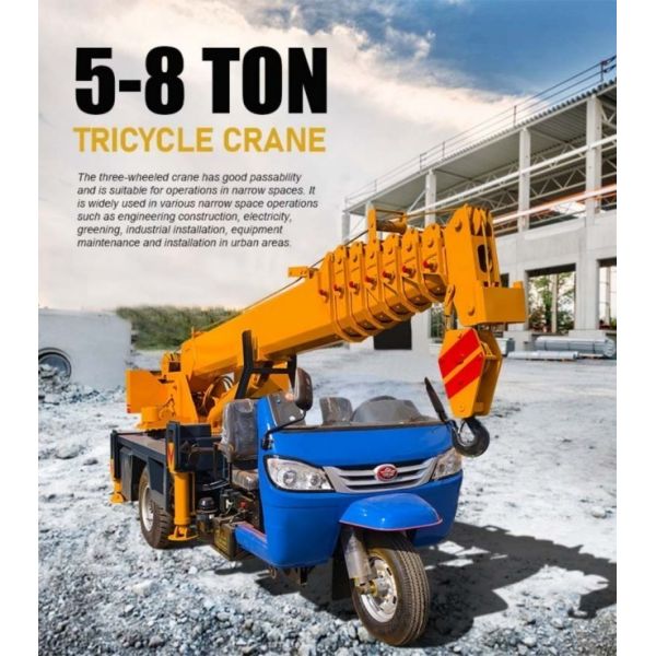 6tons Tricycle Knuckle Boom Xcmg Howo Used Mobile Wrecker Mounted Crane Truck