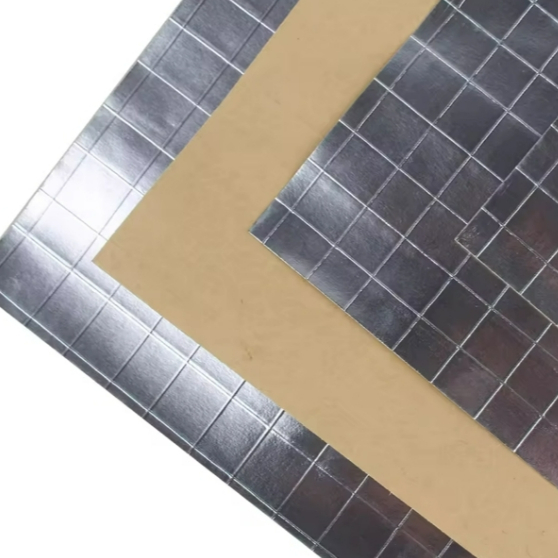 Foil-Scrim-Kraft Facing with 2-way scrim, 60gsm kraft paper backing, and 95gsm basis weight for insulation applications