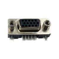 VGA HD15 Fêmea D-SUB Conectores Slim 3 Linhas Para PCB 90 Graus 1.0AMP