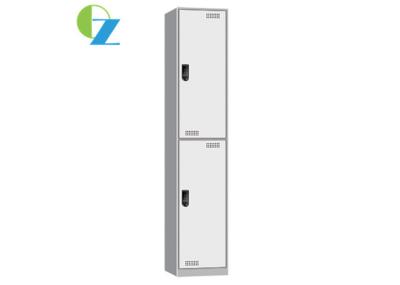 Armário de armazenamento magro do metal do mobiliário de escritório, armário de aço de 2 portas com cacifo