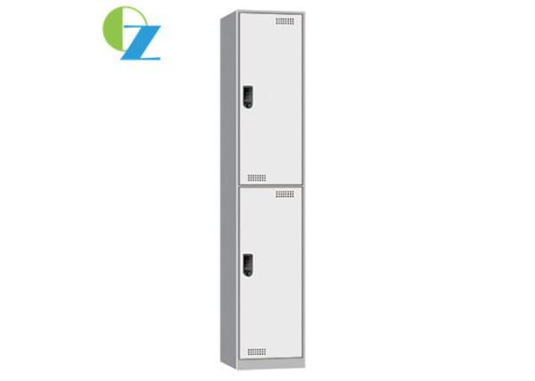 Armário de armazenamento magro do metal do mobiliário de escritório, armário de aço de 2 portas com cacifo