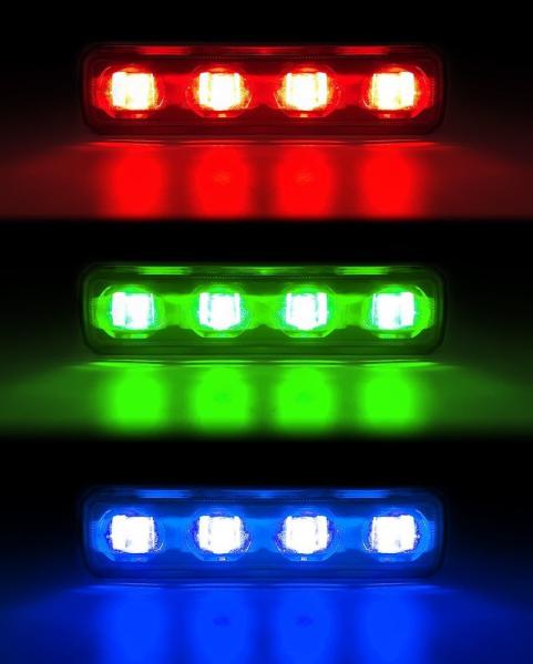 Forklift Safety Light 3X60W LED Red Warning Light with Stainless Steel Mounting Bracket and Diecast Aluminum Housing