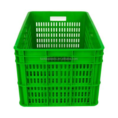 Cesto de plástico empilhável ecológico para soluções personalizadas de armazenamento de logotipos