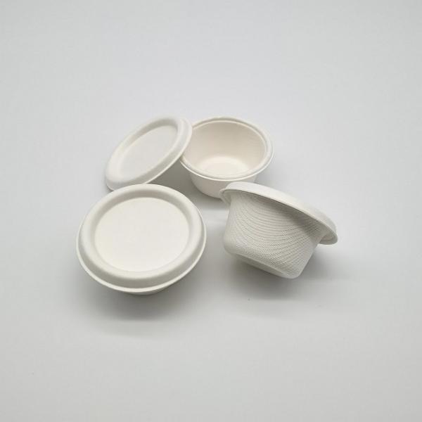 2oz 4oz Biodegradable Sauce Cups , Disposable Biodegradable Soup Bowls With Lids
