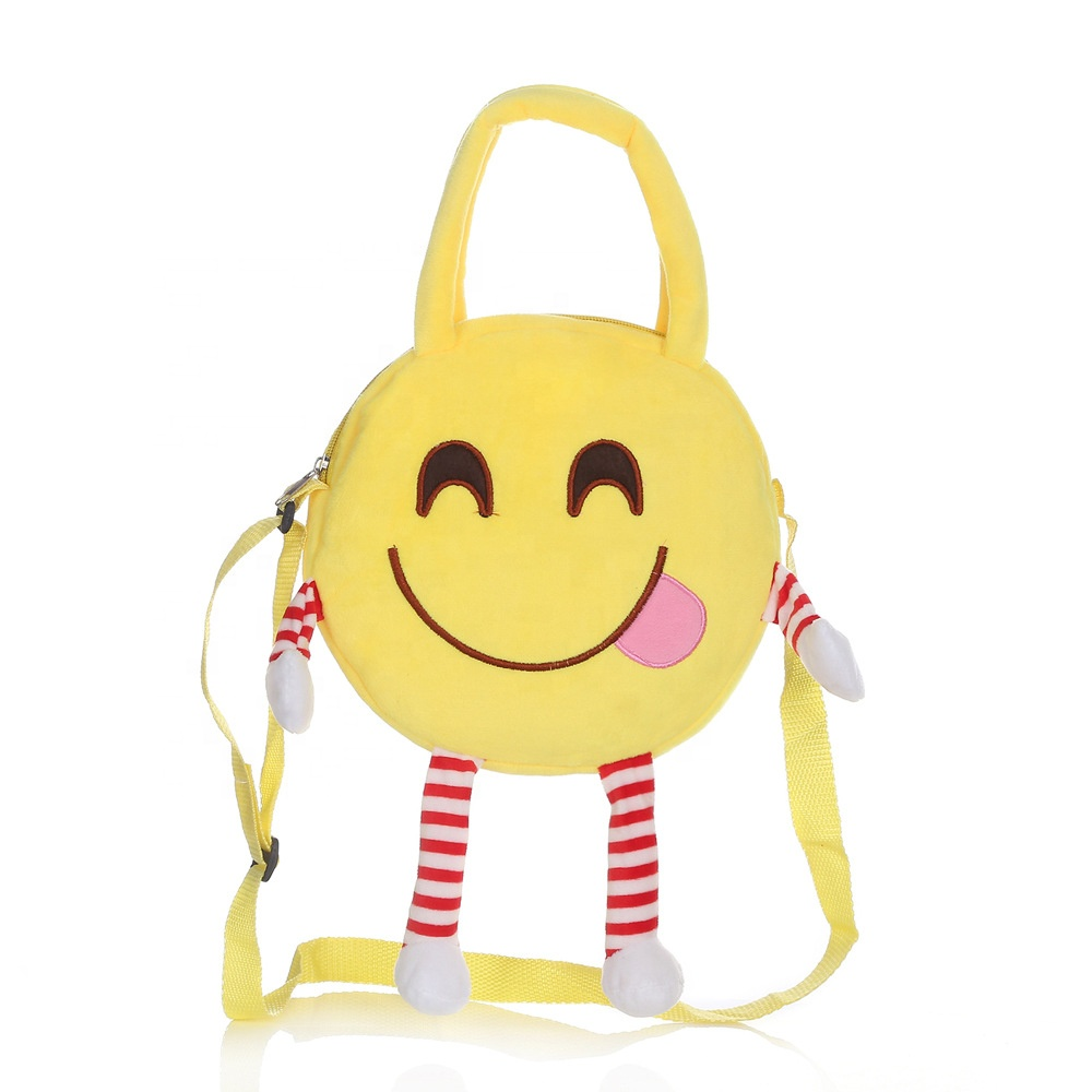 Рюкзак плюша Emoji машины Washable с хлопком PP заполнил
