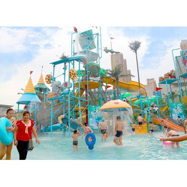 Красочные водные горки бассейна спортивной площадки Aqua