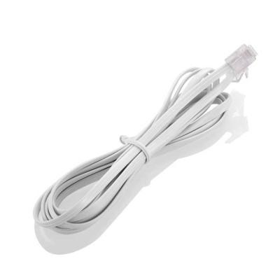 Câble d'extension RJ11 robuste - Cordon téléphonique modulaire 6P4C avec connecteurs plaqués or pour un signal clair, 15 pieds/25 pieds/50 pieds