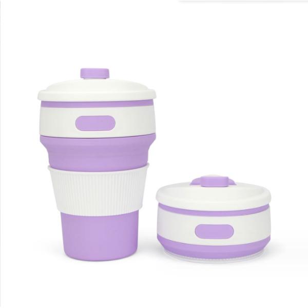 Convenient 350ml Foldable Silicone Coffee Cup for Presents and Outdoor Enthusiasts