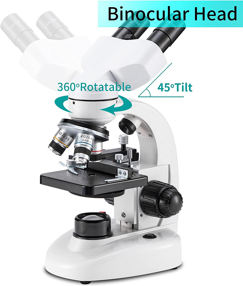 40X-640X Magnification Microscope Student Education Compound Biological Optical Binocular Microscope