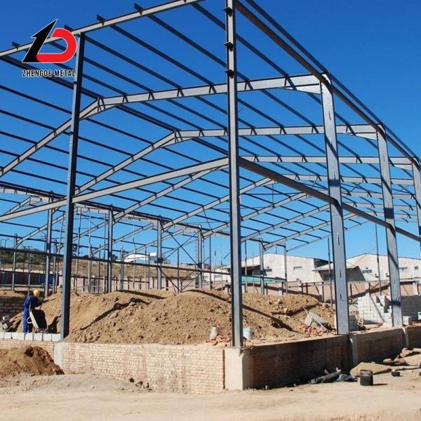 BS Hot Rolled Prefabricated Steel Buildings Black H Beam Workshop