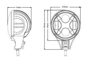 6 Inch 60W/12V 24V Wrangler Led Fog Light,/Round LED Driving