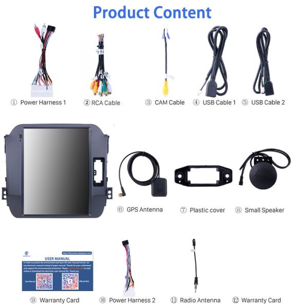Android 7.1 Kia Car Stereo Quad Core Para 2011-2017 KIA Sportage Suporte