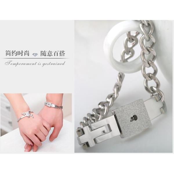 Personalized Stainless Steel Jewelry Key Lock Couples Fashion Bracelet