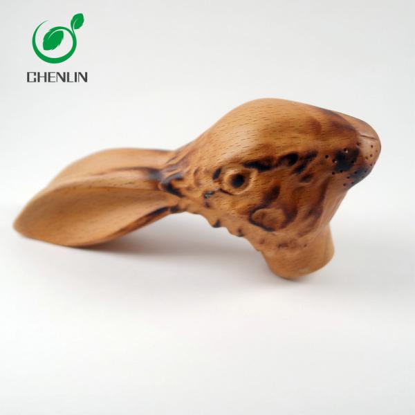 Walnut Log Solid Wooden Umbrella Handle , Animal Head Umbrella Handle