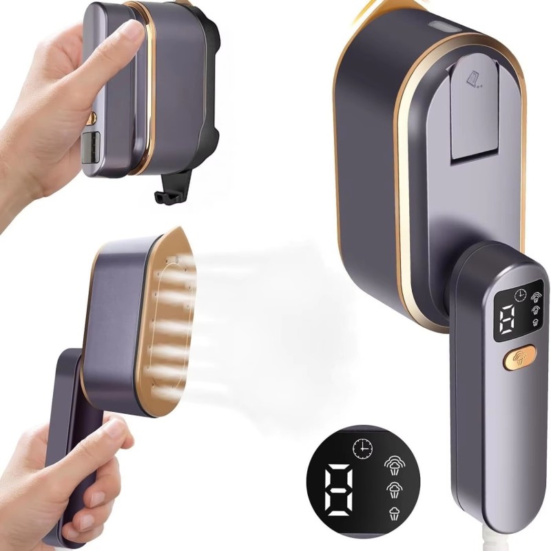 Portable Small Handheld Clothes Ironing Machine Dry Iron Electric Steam Iron 1200W Anti-Dry-Burning Household Hotel Outdoor Use