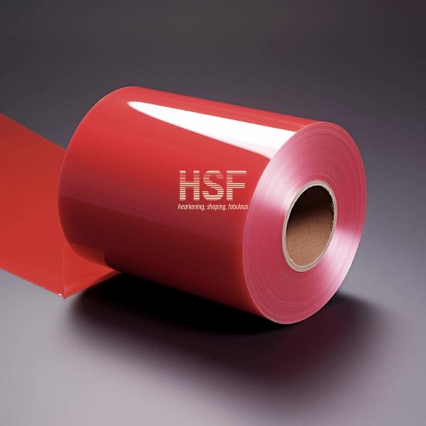 40 μm Film de polyéthylène à haute densité rouge opaque à libération latérale unique pour les emballages industriels alimentaires, de boîtes médicales