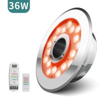 24volt lampe ambre IP68 LED submersible Ring Lights de fontaine du pourpre blanc LED