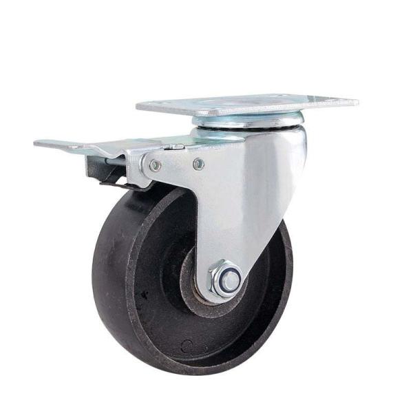 Material de plástico móveis planos roda rolante em 75 mm de diâmetro com pedido personalizado