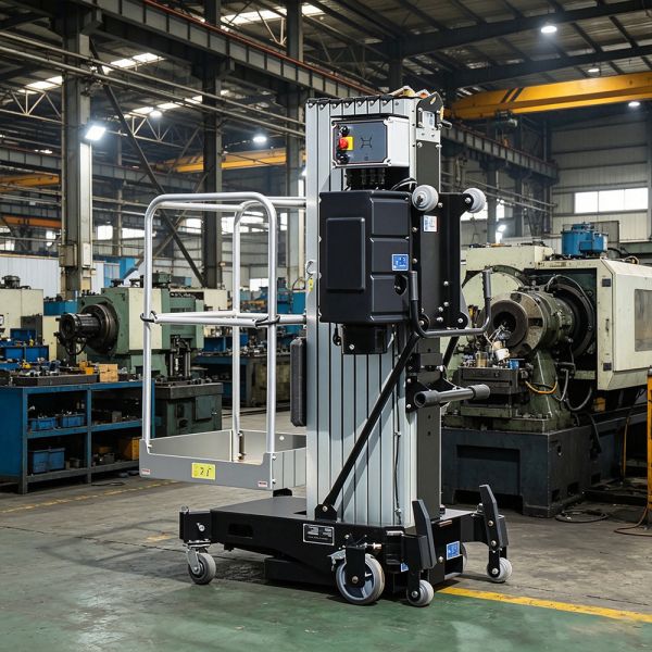 4m-16m 250kg Electric Mobile Dual Single Mast Lift For Station Facilities Repair