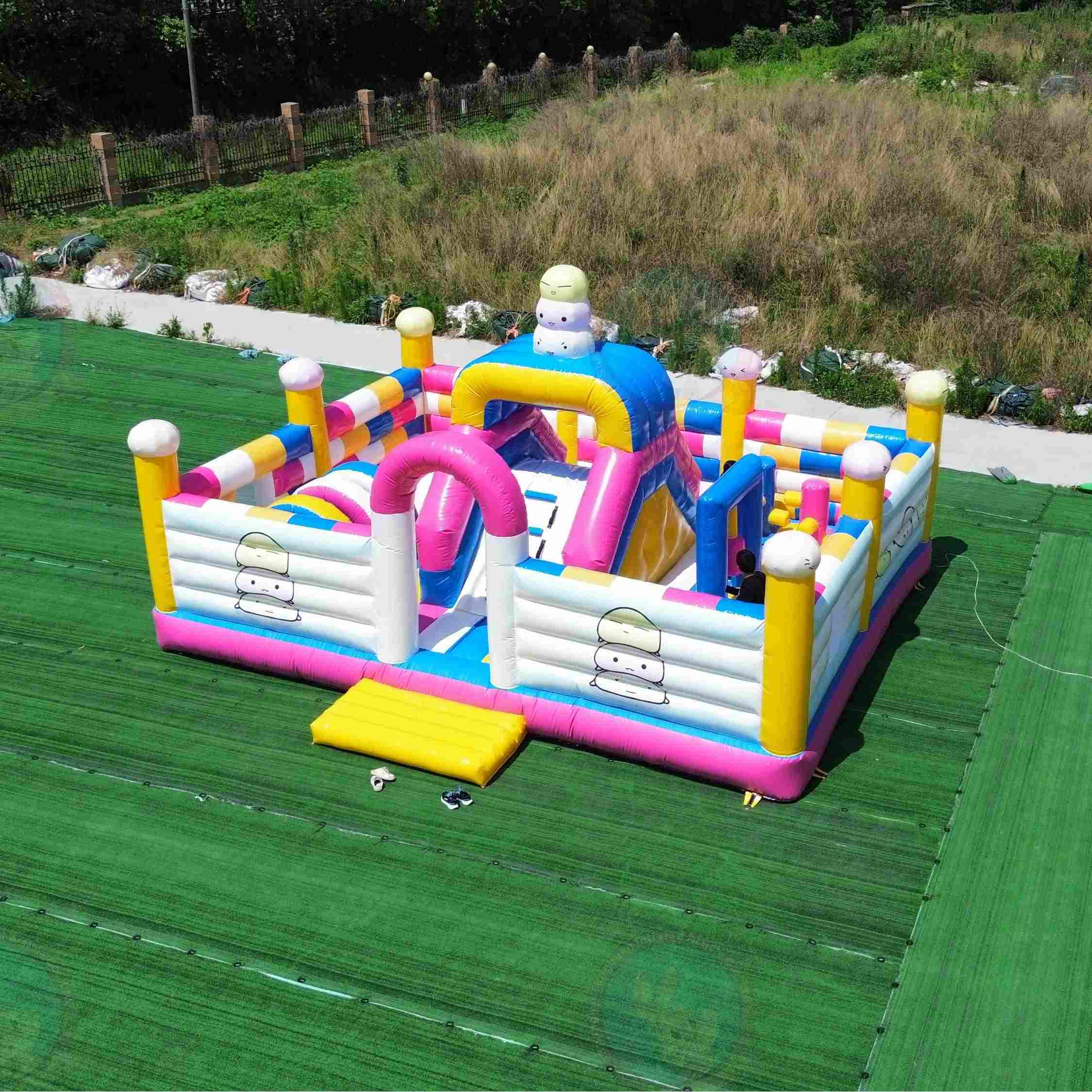 Custom Inflatable Bounce House Slide Combo Kids Fun Park Inflatable Castle Cartoon Theme Playground Party Castle Rental Event Play Structure