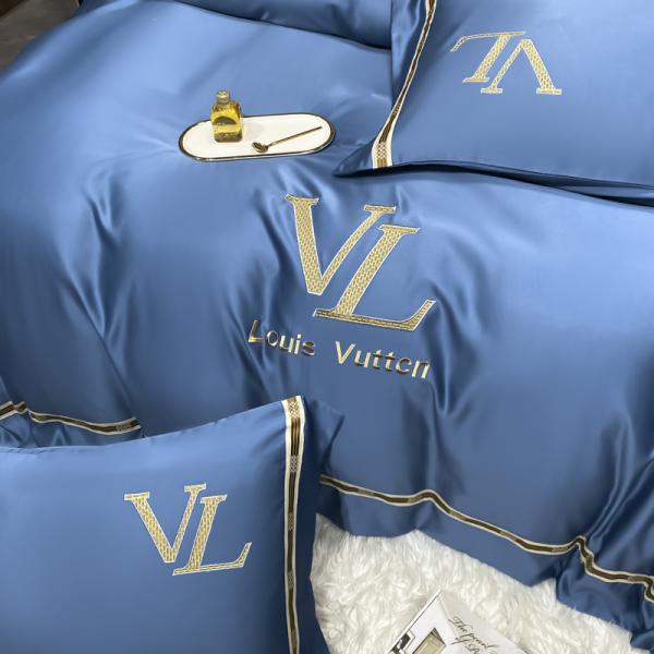 Роскошная вышивка Умытый хлопчатобумажный шелк 4 шт королевский размер постельное белье для элегантного домашнего декора