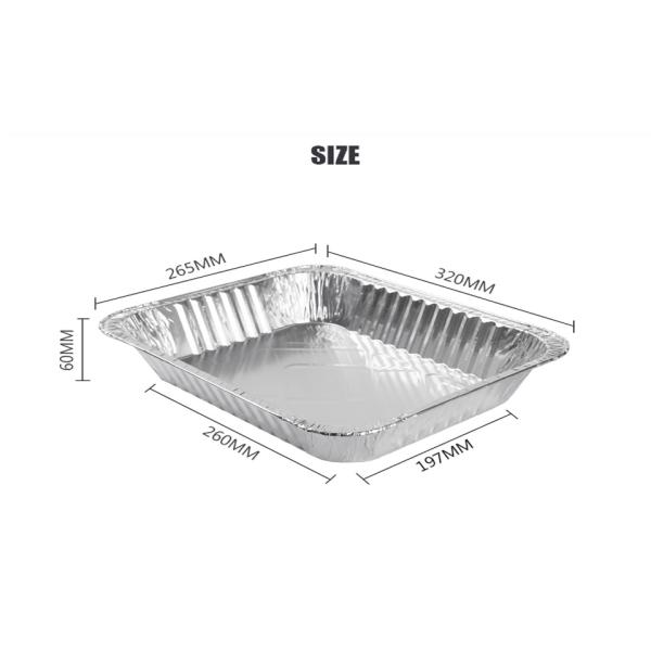 Фольга среднего подноса алюминиевой фольги устранимая алюминиевая принимает вне контейнеры с крышкой