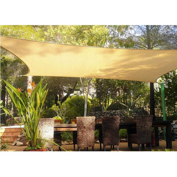 Rectangle Outdoor Shade Sails For Traditional Pergola , Stainless Steel A Ring Sun Shade Fabric