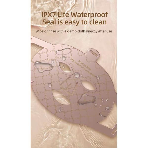 Mascarilla facial de luz LED roja eléctrica para el hogar, silicona, 7 colores, fototerapia LED