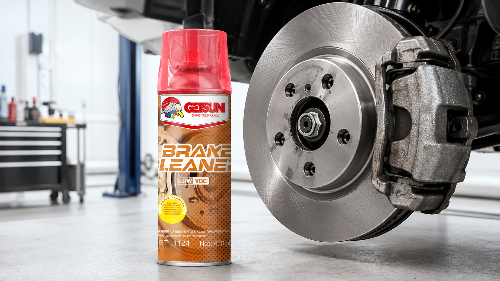 GETSUN 450ml Non Chlorinated Brake Parts Cleaner Aerosol Spray