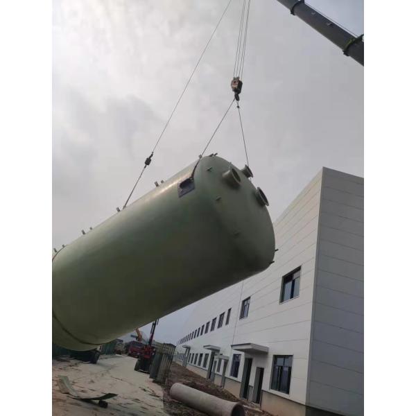 Cylindrical Easy Installation Vertical FRP Water Storage Tank For Wastewater Treatment