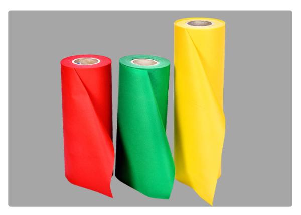 Red / beige / blue big roll PP non woven cloth spunbonded for packing material