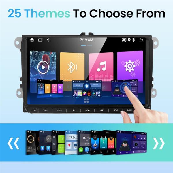 Volkswagen Golf Polo Tiguan Passat Skoda Octavia Carplay Auto с GPS и разрешением 1024 * 600