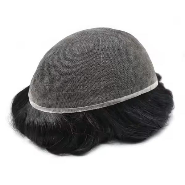 Full Swiss Lace French Lace Human Hair Replacement Wig Human Hair System Men Toupee INDIAN Hair Perfect Straight 8*10