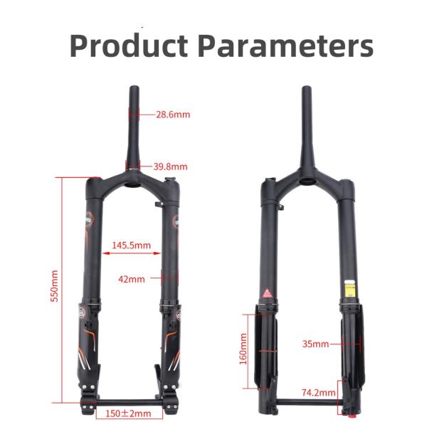 Dnm USD-6S Fat 26er Inverted Fat Bike Suspsension Fork Mountain Bike Fork