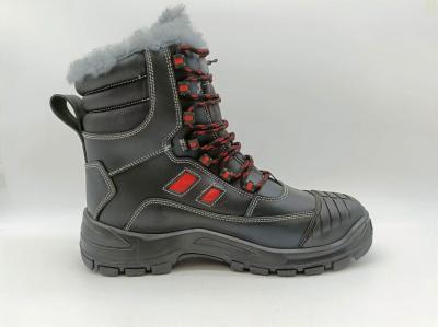 Durable Leather Work Boots Steel Toe High Top Winter Boots